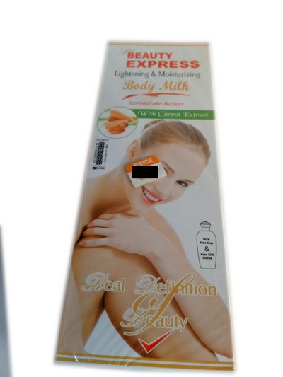 beauty express lightening and moisturizing body milk