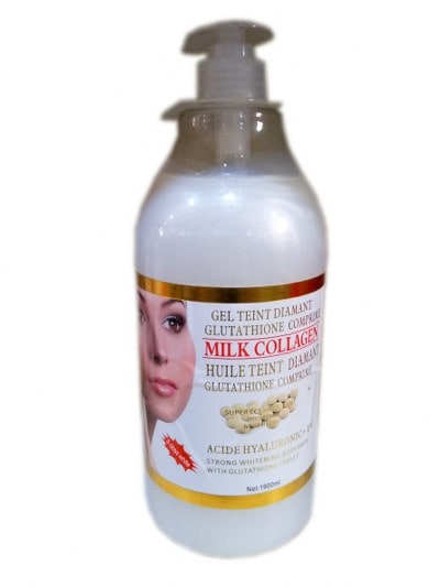 milk collagen strong whitening body bath (gel teint diamant glutathione)